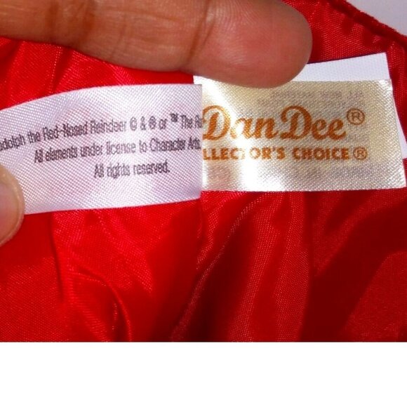 Dan Dee Collectors Choice Rudolph the red-nosed Reindeer Stocking velvet red 19" - Picture 5 of 7